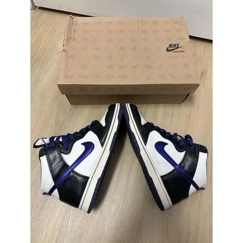 Nike Dunk High GS Purple Metallic & White 308319-151 Size 7Y Hard To Find 2008